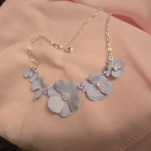 Lavender Floral Statement Necklace - Women Jewelry